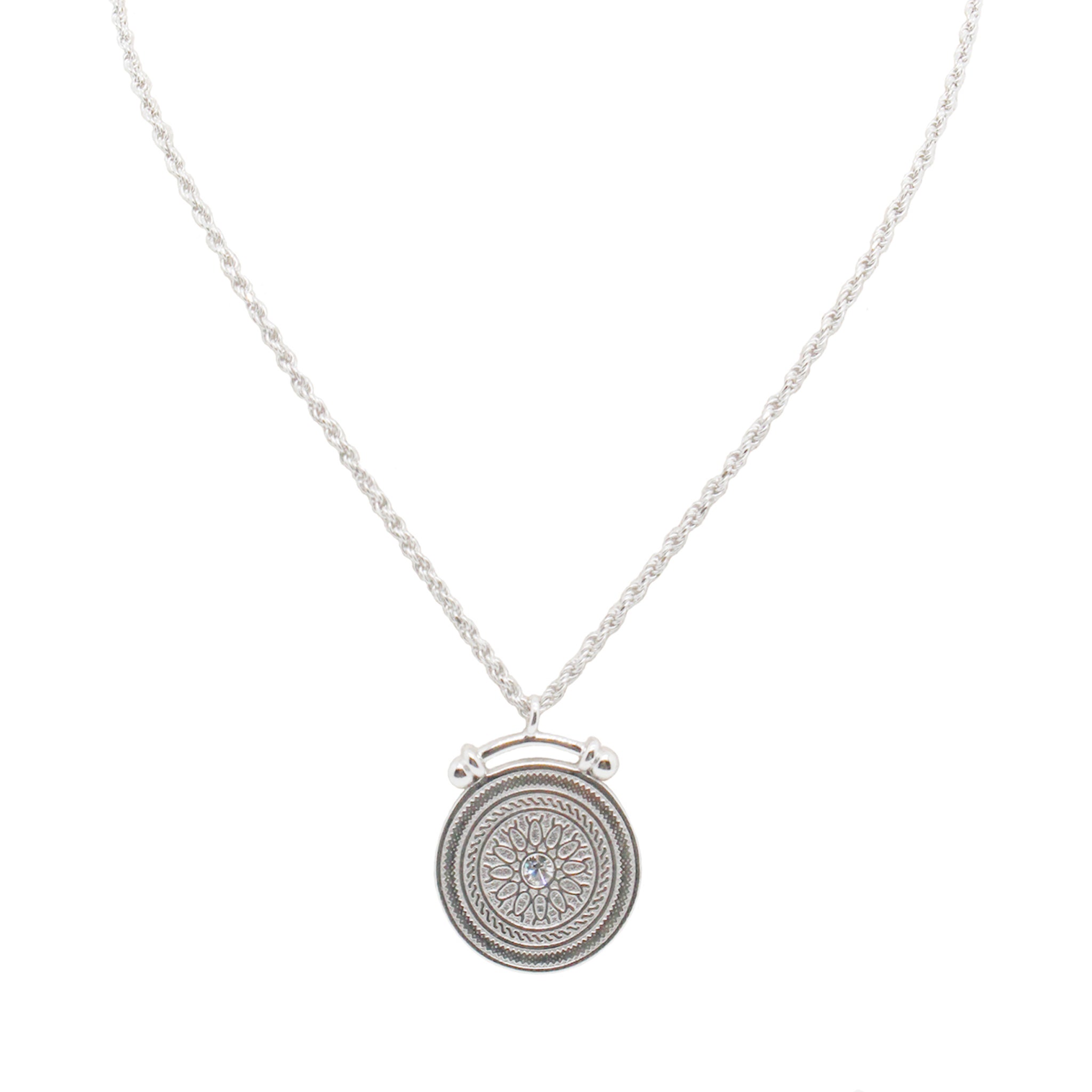 Sterling Silver Ethnic Heritage Coin Necklace