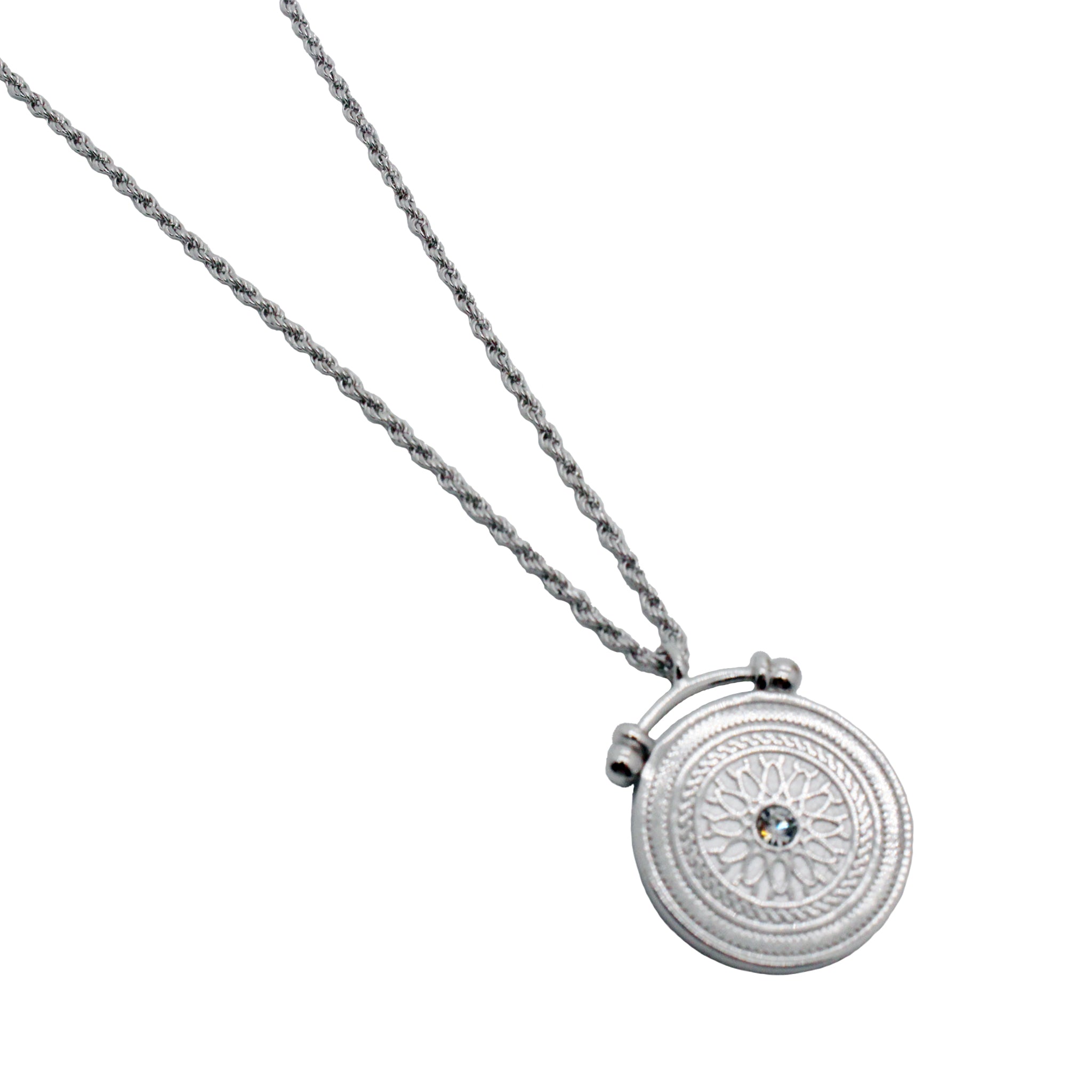 Sterling Silver Ethnic Heritage Coin Necklace