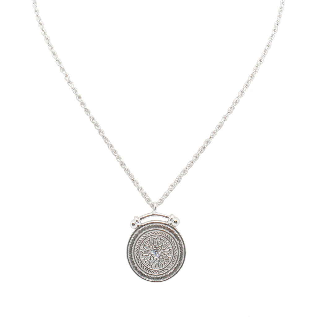 Sterling Silver Ethnic Heritage Coin Necklace