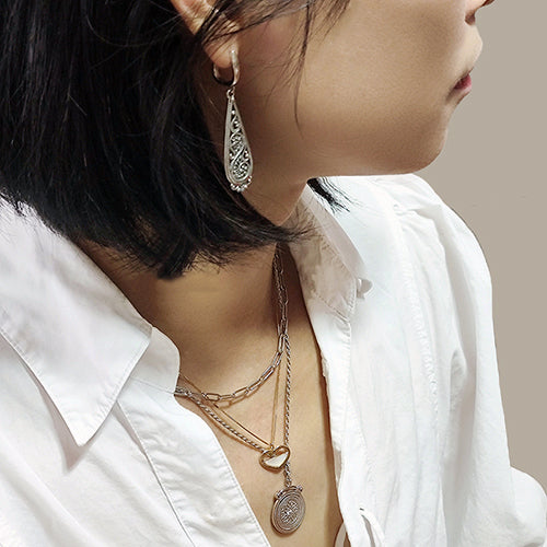 Sterling Silver Ethnic Heritage Coin Necklace