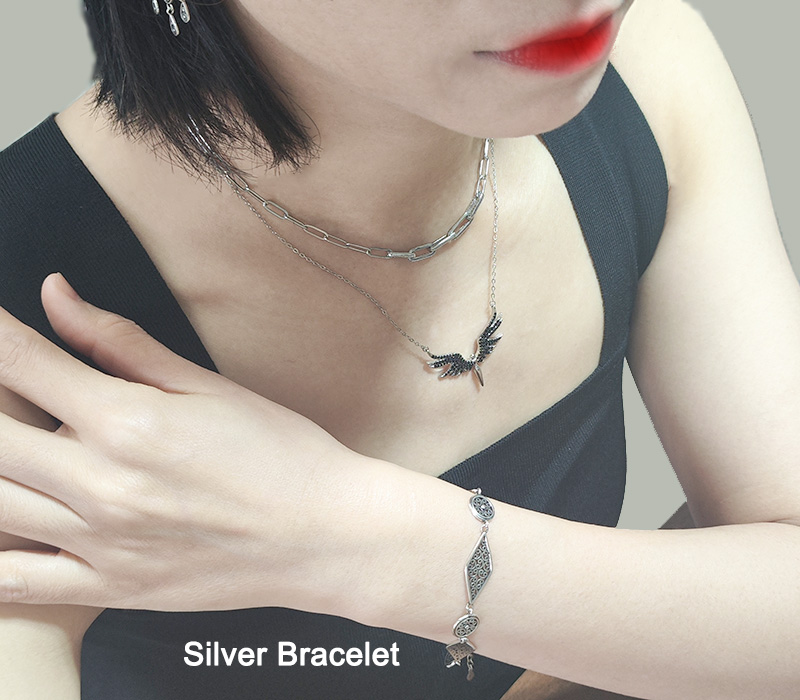 Middle East Style Silver Bracelet 40001 Middle East Style Silver Bracelet 40001